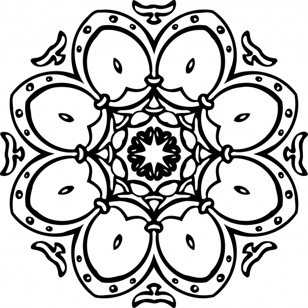 Vintage Abstract Design coloring page image