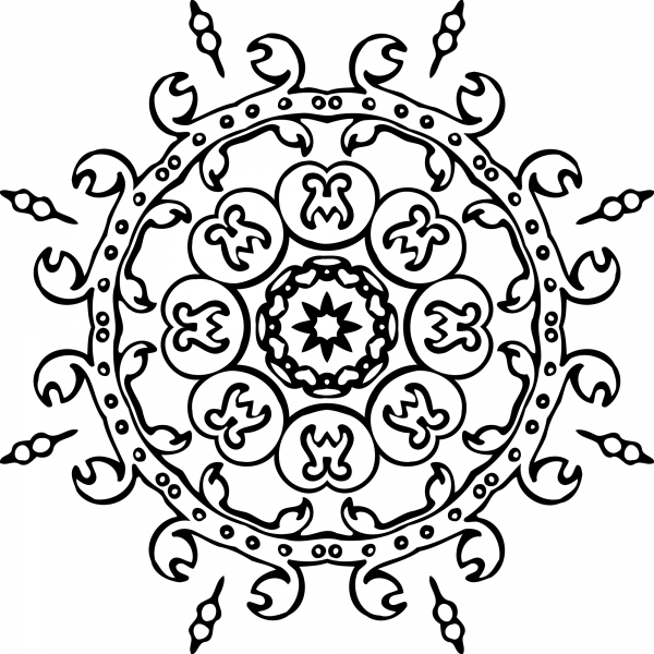 Vintage Abstract Design coloring page image