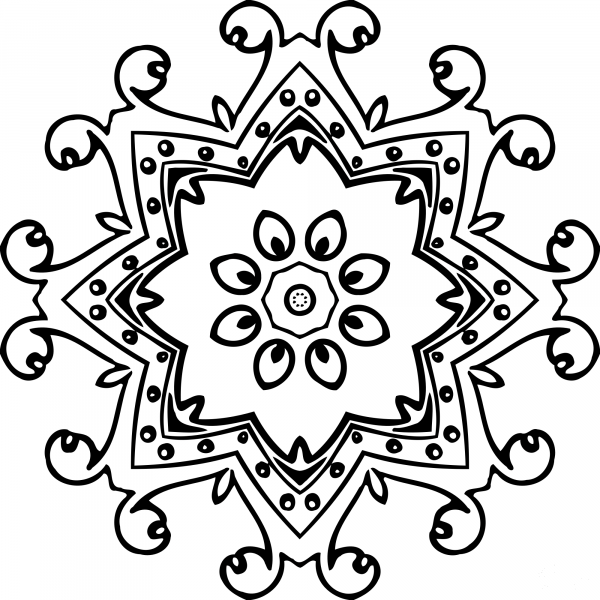 Vintage Abstract Design coloring page image