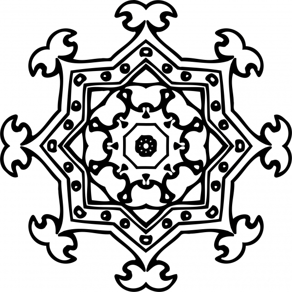 Vintage Abstract Design coloring page image