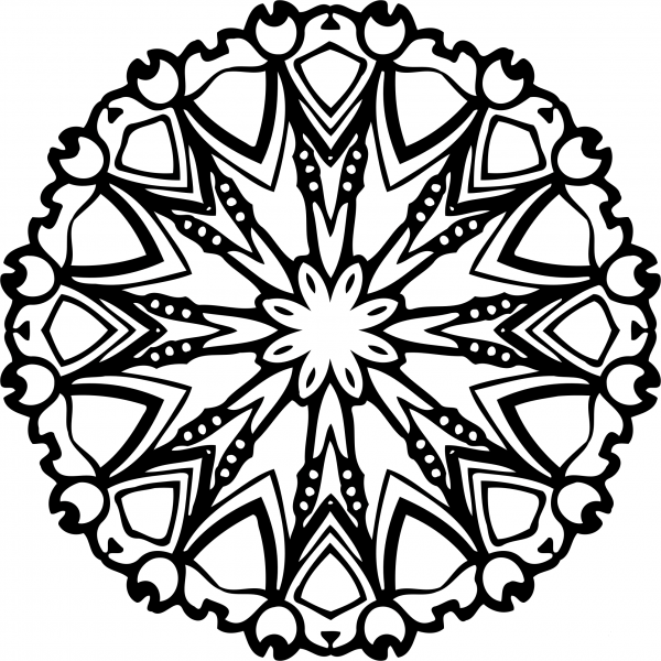 Vintage Abstract Design coloring page image