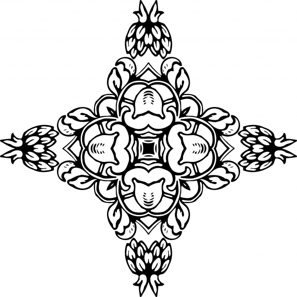 Vintage Abstract Design coloring page image