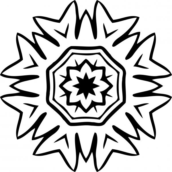 Vintage Abstract Design coloring page image