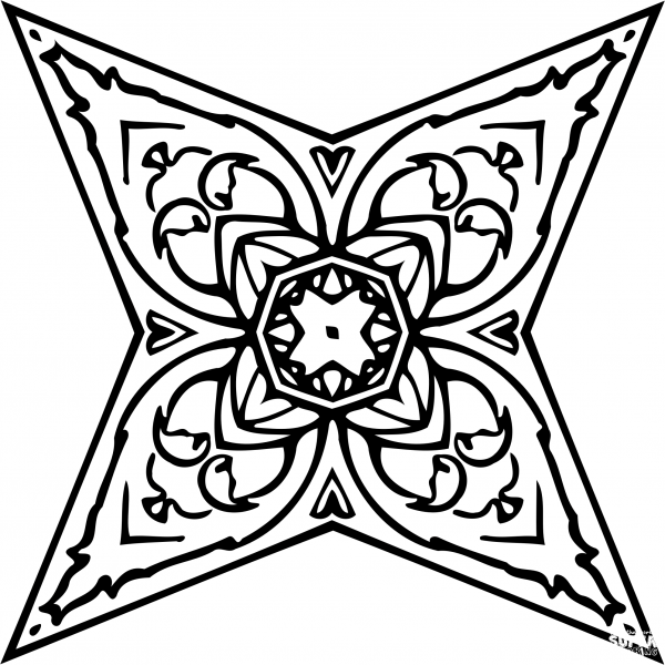 Vintage Abstract Design coloring page image