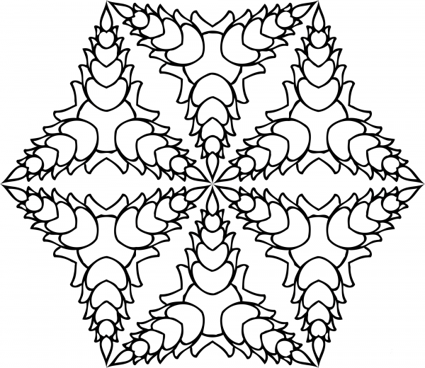 Vintage Abstract Design coloring page image