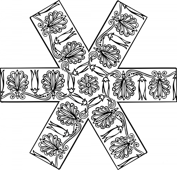 Vintage Abstract Design coloring page image