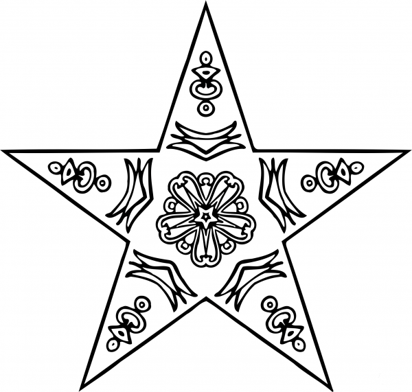 Vintage Abstract Design coloring page image