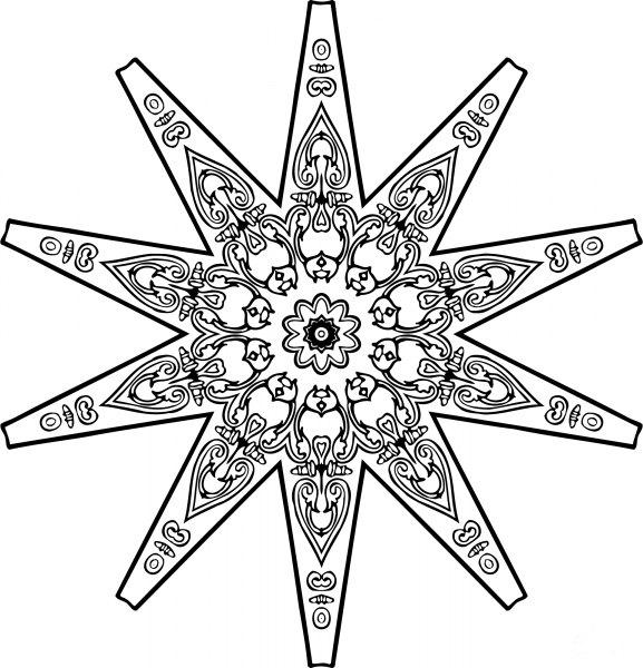 Vintage Abstract Design coloring page image