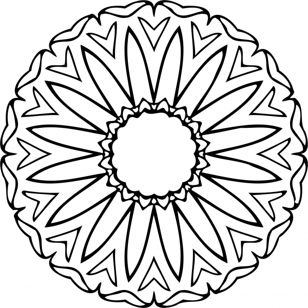 Vintage Abstract Design coloring page image