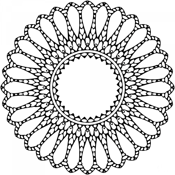 Vintage Abstract Design coloring page image