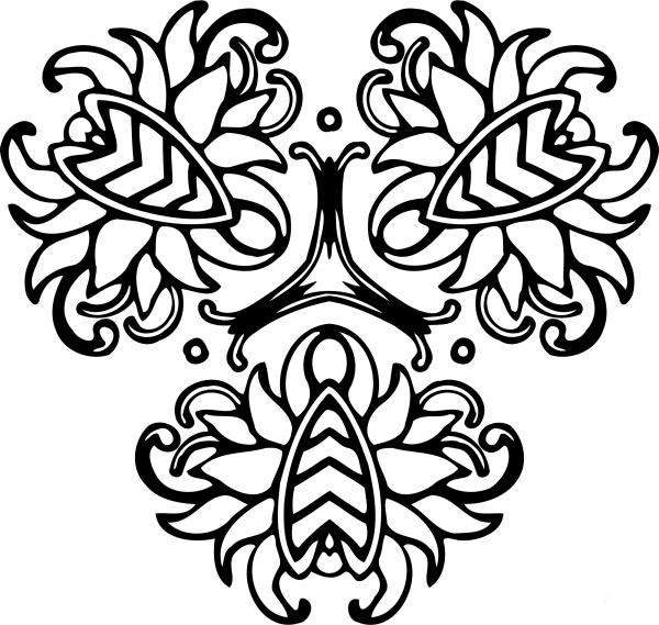 Vintage Abstract Design coloring page image