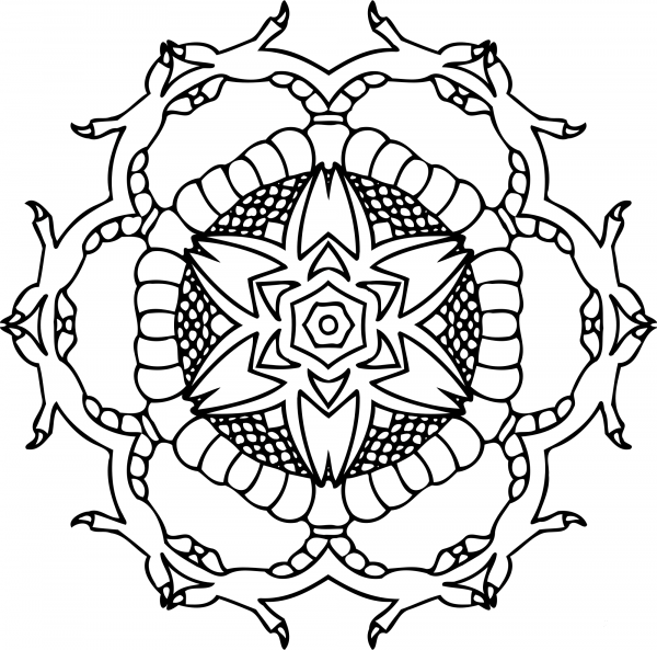 Vintage Abstract Design coloring page image