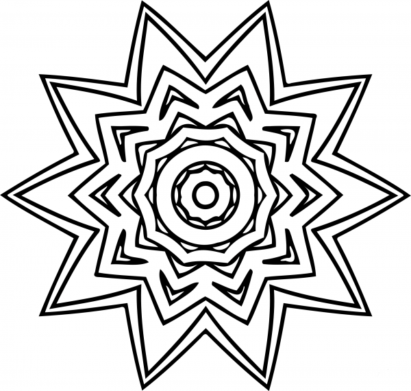 Vintage Abstract Design coloring page image