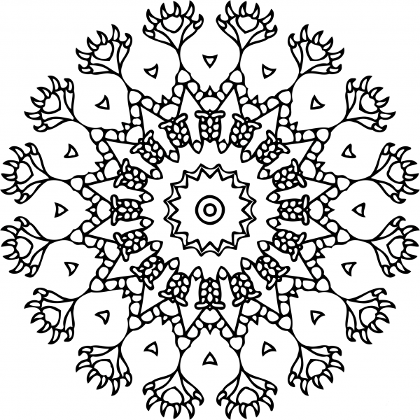 Vintage Abstract Design coloring page image