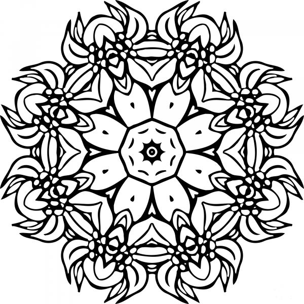 Vintage Abstract Design coloring page image