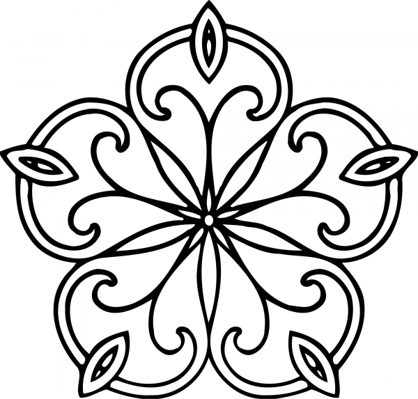 Vintage Abstract Design coloring page image