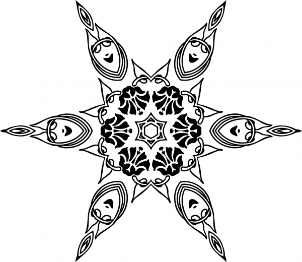 Vintage Abstract Design coloring page image
