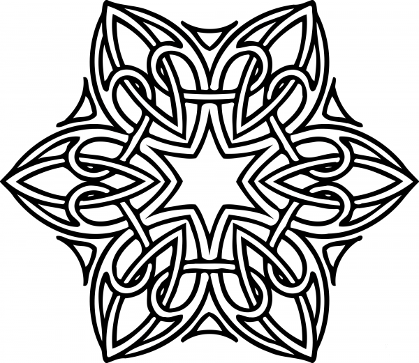 Vintage Abstract Design coloring page image