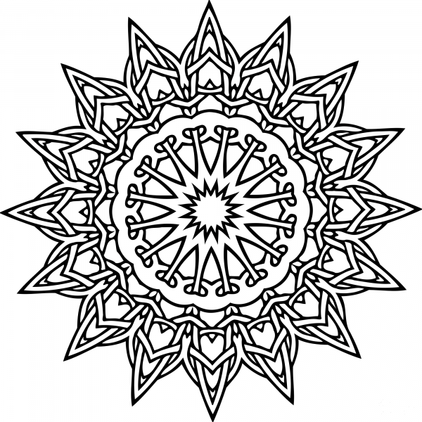 Vintage Abstract Design coloring page image