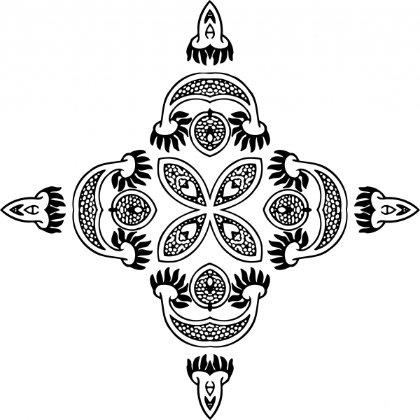 Vintage Abstract Design coloring page image