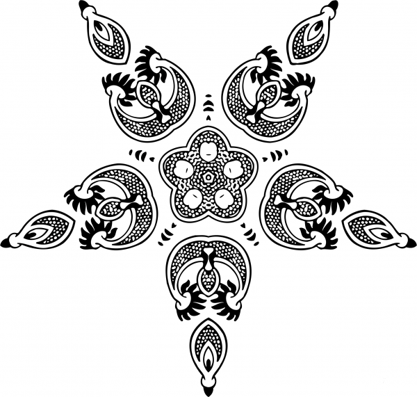 Vintage Abstract Design coloring page image