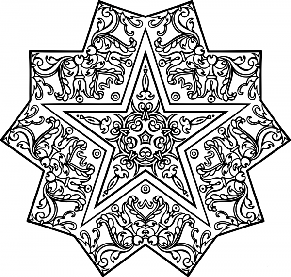 Vintage Abstract Design coloring page image