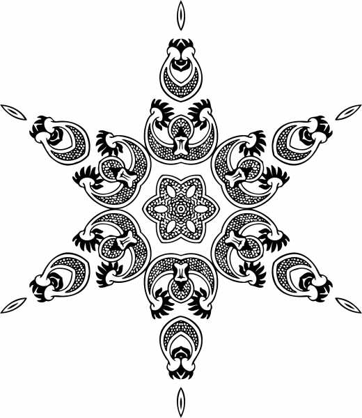 Vintage Abstract Design coloring page image