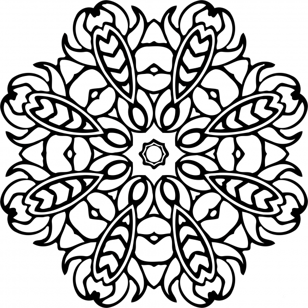 Vintage Abstract Design coloring page image