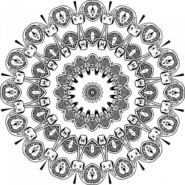 Vintage Abstract Design coloring page image