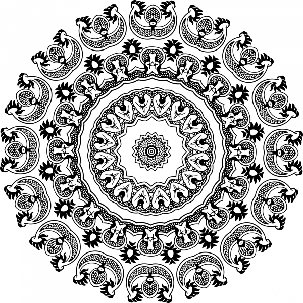 Vintage Abstract Design coloring page image