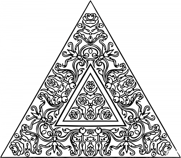 Vintage Abstract Design coloring page image