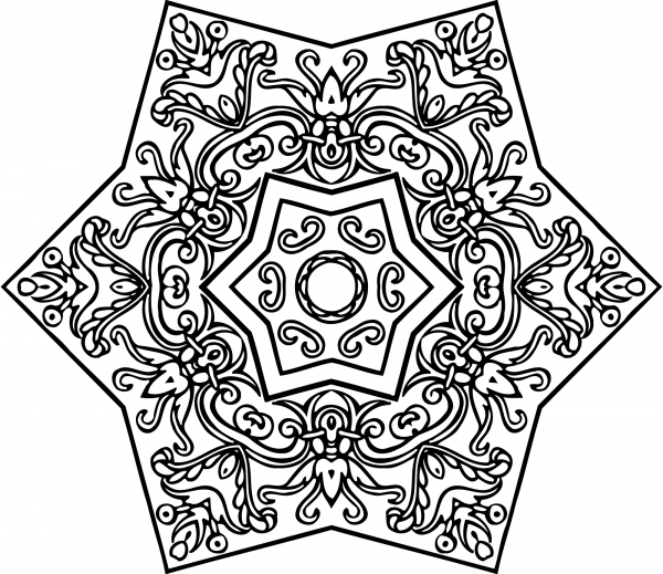 Vintage Abstract Design coloring page image