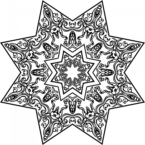 Vintage Abstract Design coloring page image