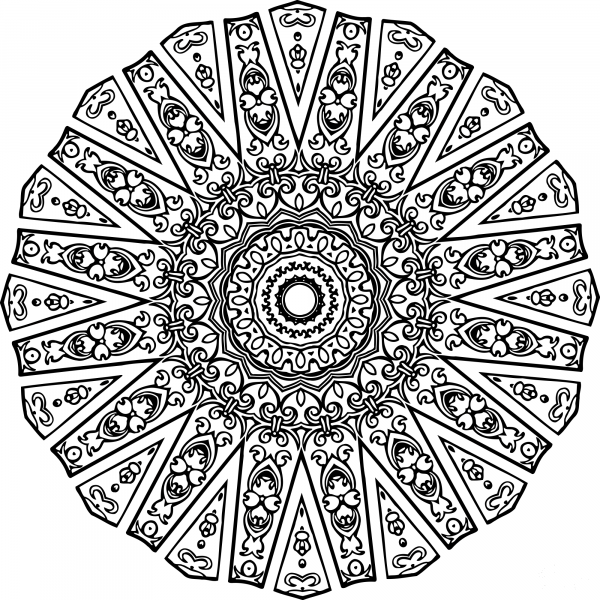 Vintage Abstract Design coloring page image