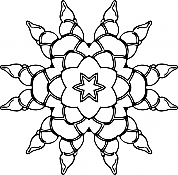 Vintage Abstract Design coloring page image