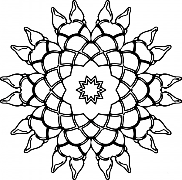 Vintage Abstract Design coloring page image