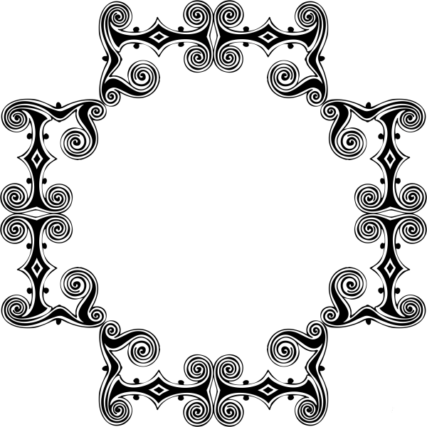 Vintage Abstract Design Frame coloring page image