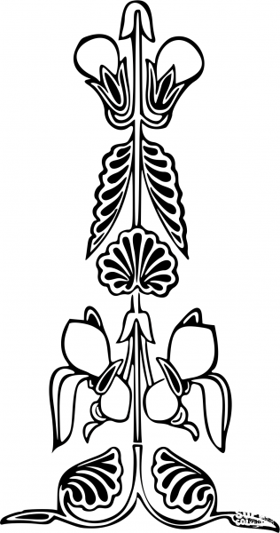 Vintage Abstract Flower coloring page image