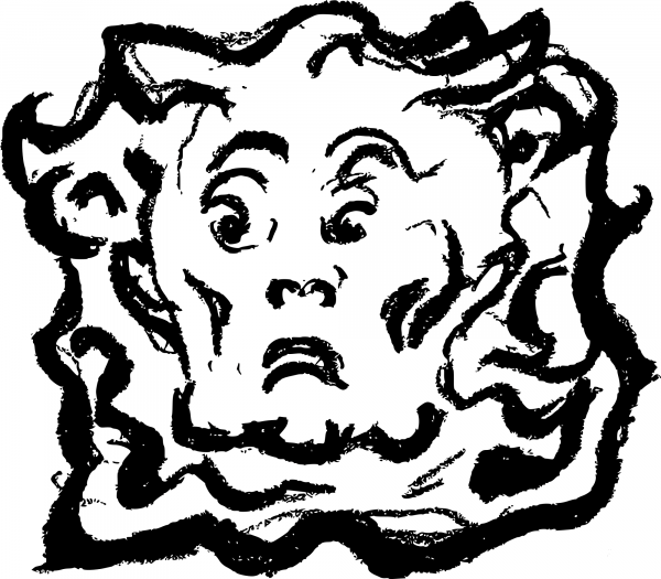 Vintage Alpha and Omega coloring page image