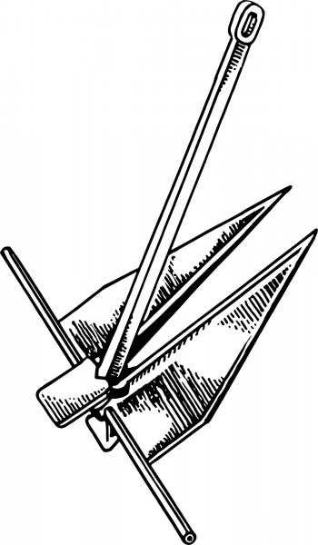Vintage Anchor coloring page image