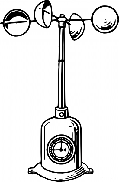Vintage Anemometer coloring page image