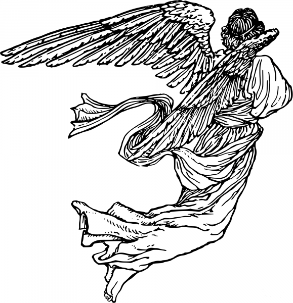 Vintage Angel coloring page image