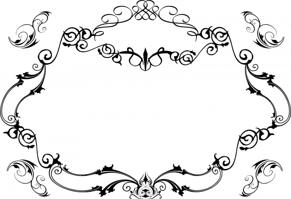 Vintage Antique Ornament Frame coloring page image