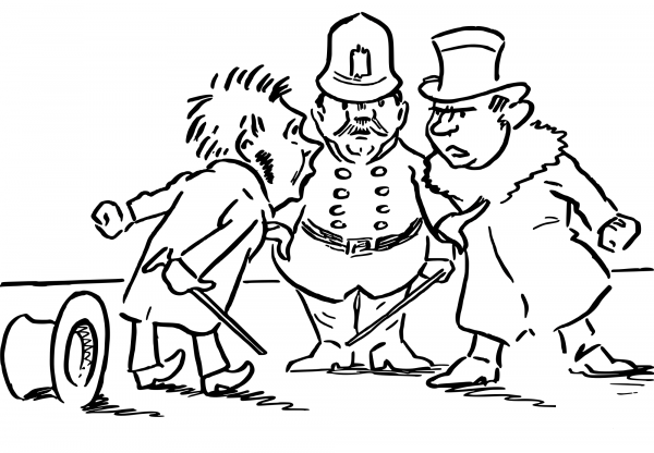 Vintage Argument coloring page image