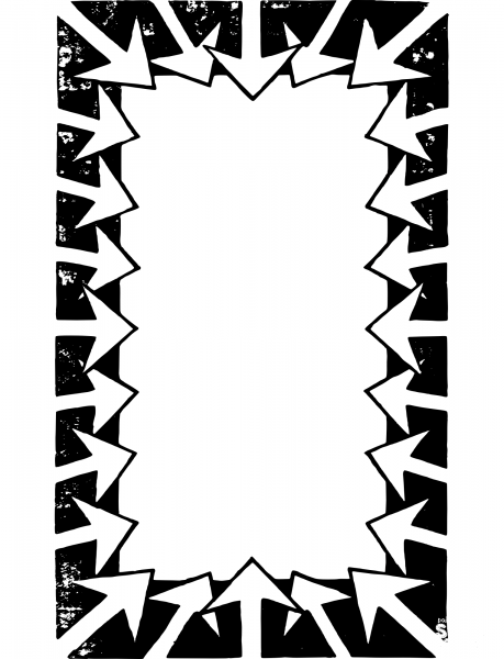 Vintage Arrow Frame coloring page image