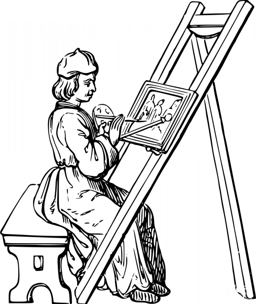 Vintage Artist coloring page image