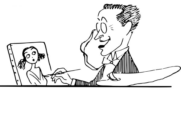 Vintage Artist Painting coloring page image