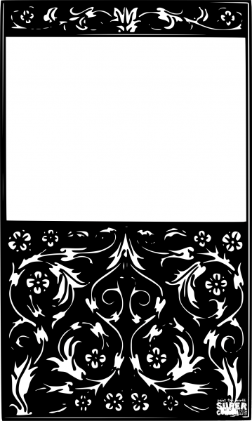 Vintage Aubrey Beardsley Frame One coloring page image