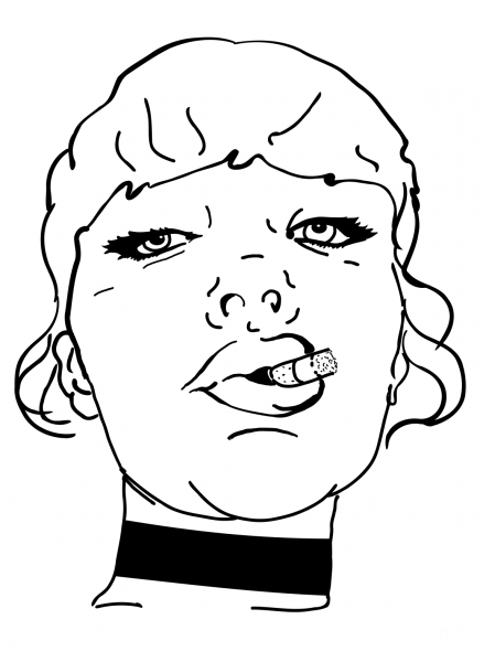 Vintage Bad Reputation coloring page image