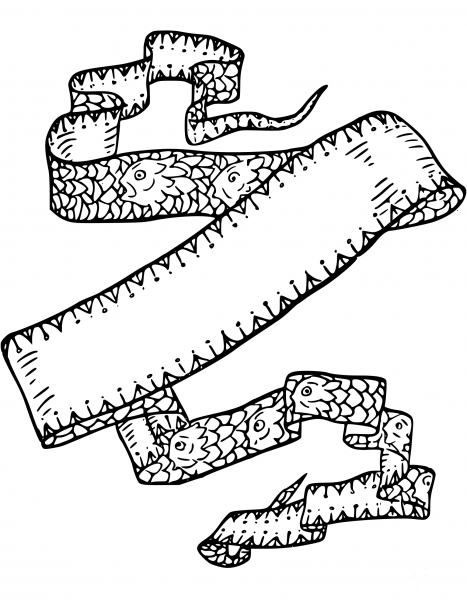 Vintage Banner coloring page image